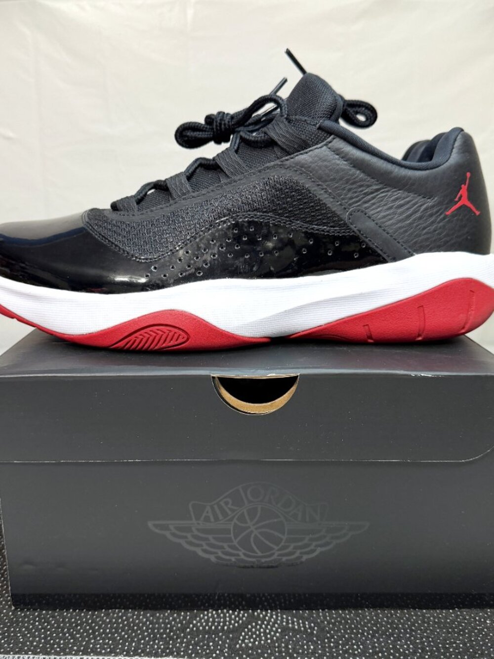 Nike Air Jordan 11 CMFT Low Bred Black/Gym Red/White DM0844-005 Men's Size 10